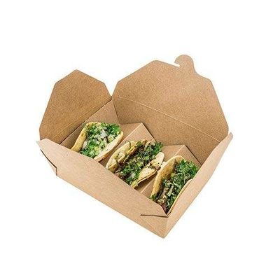 Taco Customized Food Packaging Box Kraft Paper Takeout Cardboard Food Boxes