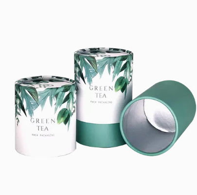 Paper Tube Cardboard Tea Boxes Biodegradable Cylinder Tea Packaging