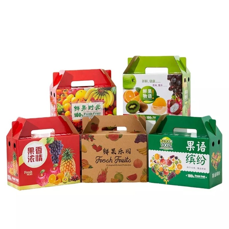 5 Ply Hard Cardboard Fruit Packaging Boxes Corrugated Fruit Carton Box