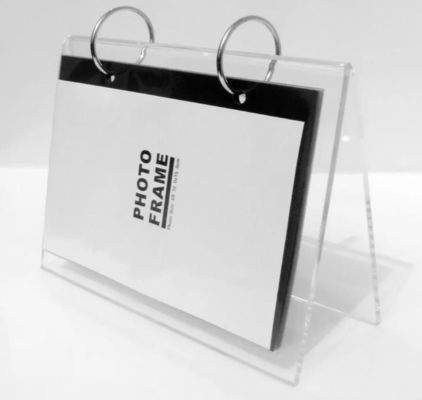 Custom Clear Acrylic Calendar Display Stand Double Sided Picture Frame