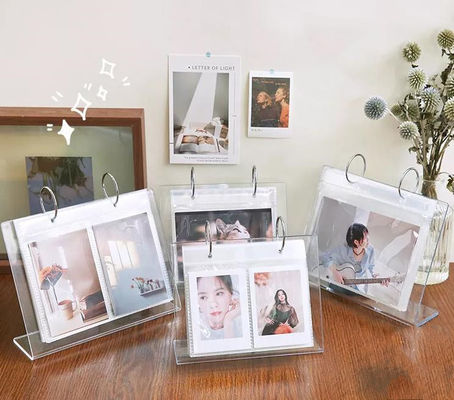 Custom Clear Acrylic Calendar Display Stand Double Sided Picture Frame