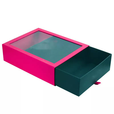 Pantone PU Leather Box Sliding Kraft Drawer Gift Box Folding TUV