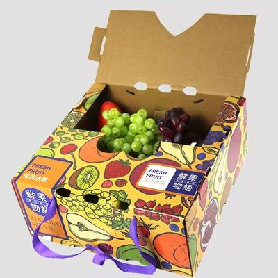 Vegetable Cardboard Packing Boxes Custom Printing Shipping Carton Boxes For Fruit