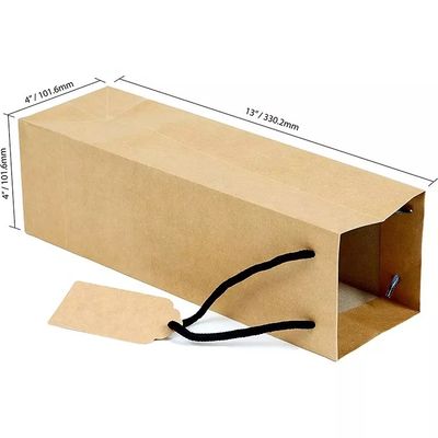 Branded Cardboard Packing Boxes Liquor Whisky Wine Alcohol Bottle Gift Bag With Handles
