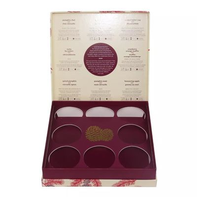Rectangle Cardboard Paper Gift box , 9 Compartment Tea Box Cutomized Sizes