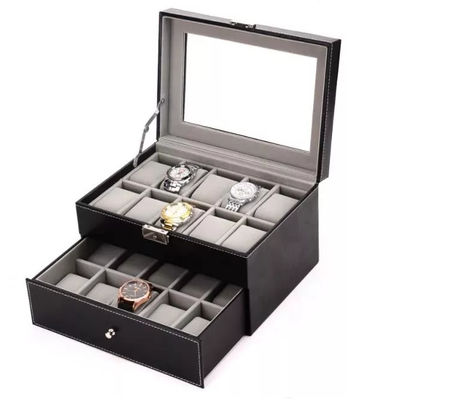 Plywood PU Leather Box Durable Custom Gift Box waterproof ODM BV