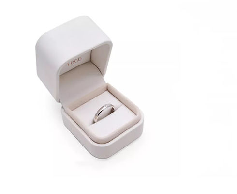 ODM Ring Gift Boxes Logo Printed Leatherette Magnetic Jewelry Boxes ISO9001