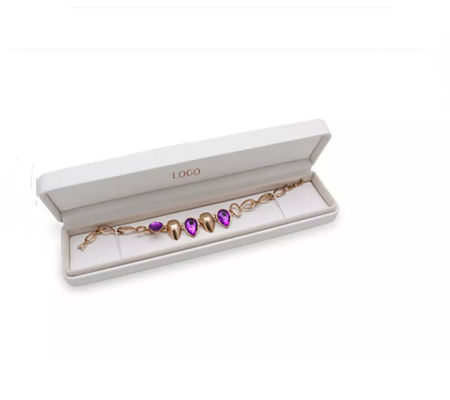 ODM Ring Gift Boxes Logo Printed Leatherette Magnetic Jewelry Boxes ISO9001