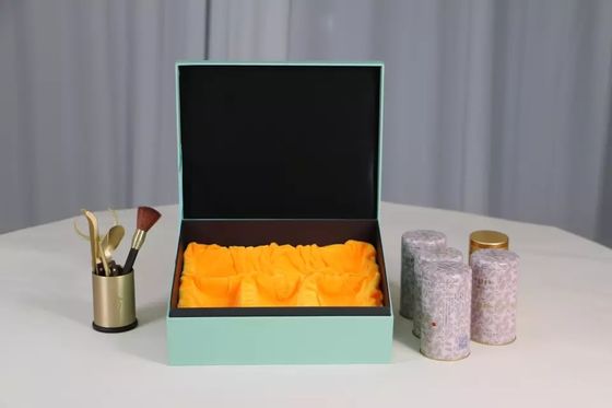 Stamping / Embossing Tea Storage Box , Custom Paperboard Boxes With Metal Tin