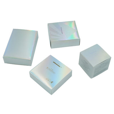 Gradient Flat Pack Gift Boxes , Holographic Packaging Box with Front Lock