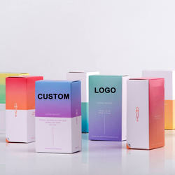 Kraft Paper Cosmetic Packaging Box / Beautiful Skincare Packaging Box