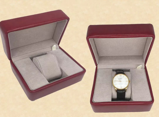 Environmental PU Leather Box Embossing Luxury Watch Gift Case ODM