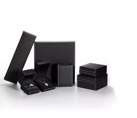 Rectangular PU Leather Box Recyclable Necklace Box Packaging Embossing