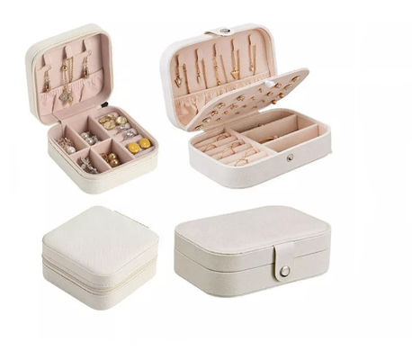 H001 Small Jewelry Box Gift Flannelette Packaging Box Jewelry portable