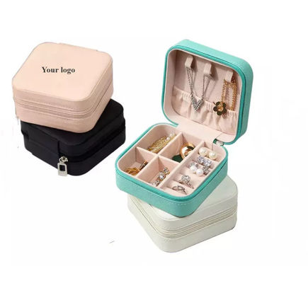 H001 Small Jewelry Box Gift Flannelette Packaging Box Jewelry portable