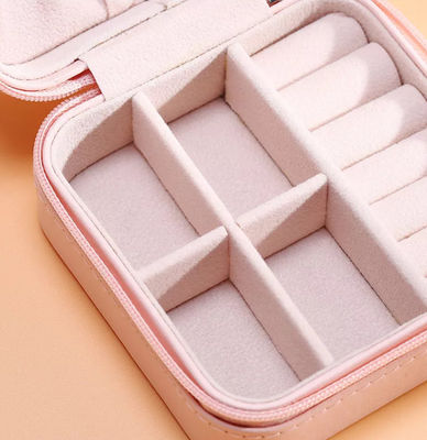 Stylish Velvet Earring Box Glossy Pantone Jewelry Case Box PU Leather