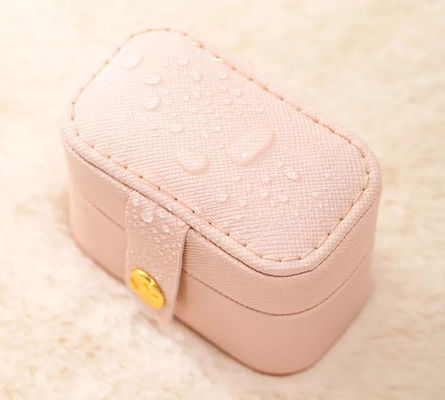ODM Mini Travel Jewelry Box Organizer Emboss PU Leather Portable SGS