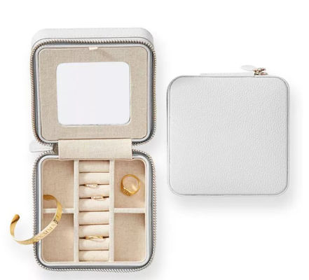 design Cow PU Leather Box Organizer Exquisite Travel Jewelry Case