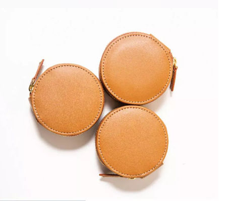 Minimalist PU Leather Box QC Mini Jewelry Box With Zipper Deboss