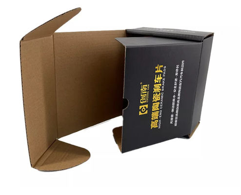 Corrugated Cardboard Black Shipping Boxes Small Debossing ISO9001