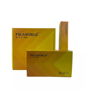 Folding Compostable Packaging Boxes Corrugated Yellow Paper Box Embossing