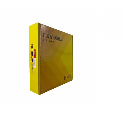 Folding Compostable Packaging Boxes Corrugated Yellow Paper Box Embossing