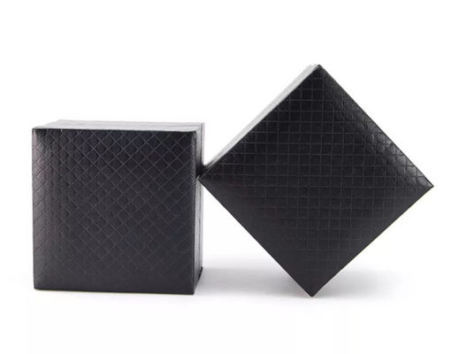 PU leather Custom Watch Box Packaging black Stripe Elegant