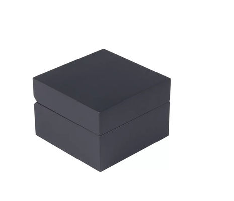 Customized Black Matte Single Watch Boxes Pu Leather Square Wooden