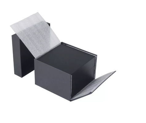 Customized Black Matte Single Watch Boxes Pu Leather Square Wooden