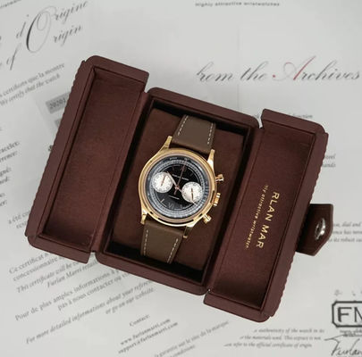 Mechanical Wrist Watch Packaging Box Double Open SGS Certification