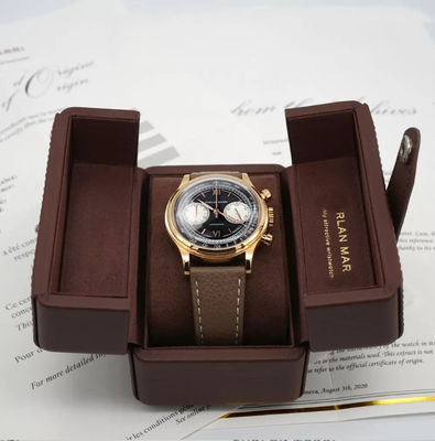 Mechanical Wrist Watch Packaging Box Double Open SGS Certification