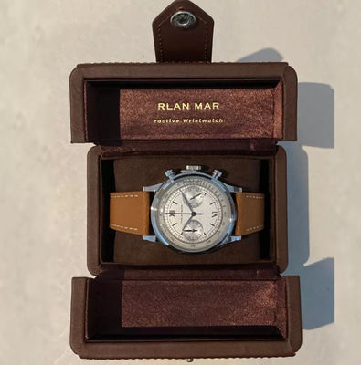 Mechanical Wrist Watch Packaging Box Double Open SGS Certification