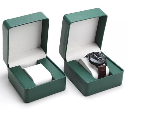 Round Corner PU Leather Watch Storage Box Flip Cover  11X10X7.5cm