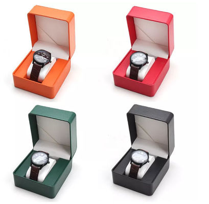 Round Corner PU Leather Watch Storage Box Flip Cover  11X10X7.5cm