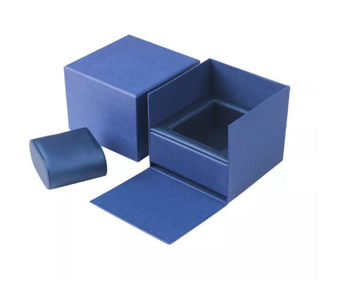 Custom Square World Cover Mens Watch Jewelry Box With Pillow