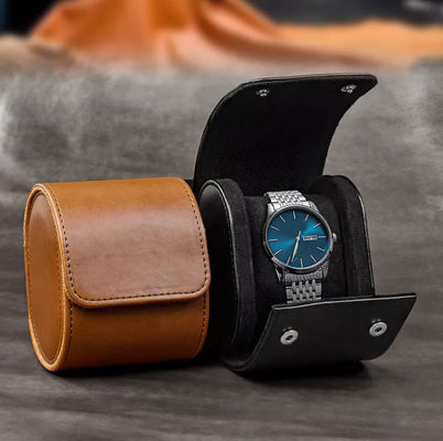 PU Leather Wrist Watch Packaging Box Custom Logo 3.9*3.2*2.7 in