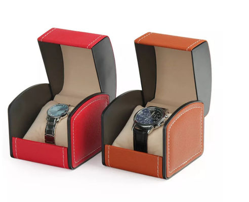 PU Leather Wrist Watch Boxes Packing Case 4c Offset Printing