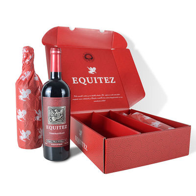 Cardboard Packaging Wine Bottle Gift Boxes Wine Mailer Boxes For 3 Bottle Packs