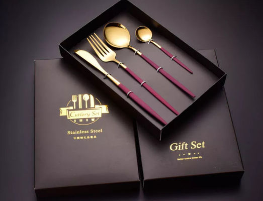 Flatware Dinnerware Packaging Boxes With 410 Stainless Steel Spoon And Fork