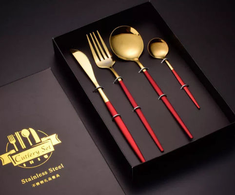 Flatware Dinnerware Packaging Boxes With 410 Stainless Steel Spoon And Fork