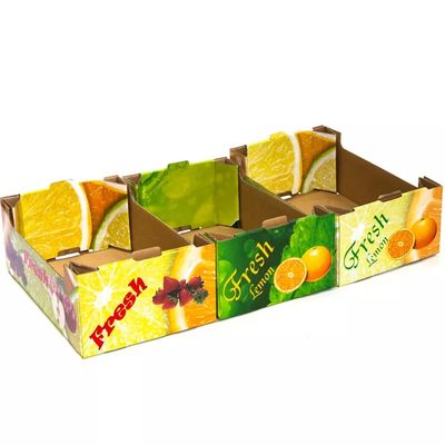 OEM Folding Cardboard Fruit And Veg Boxes Customized Size