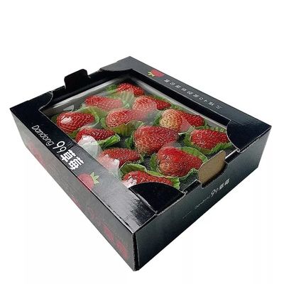Art Paper C1S Corrugated Cardboard Strawberry Boxes Matt Lamination