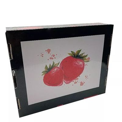 Art Paper C1S Corrugated Cardboard Strawberry Boxes Matt Lamination