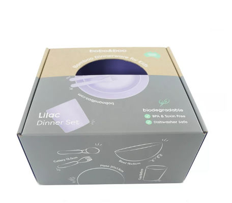 Custom Logo Folding Cardboard Box Packaging For Tableware Dinnerware
