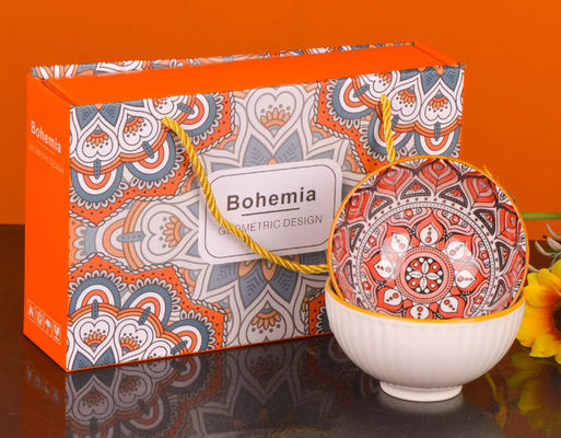 Japanese Style Dinnerware Packaging Boxes Ceramic Bowl Dinner Set Gift Box