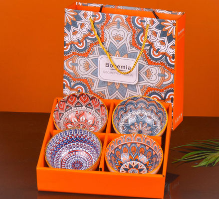 Japanese Style Dinnerware Packaging Boxes Ceramic Bowl Dinner Set Gift Box