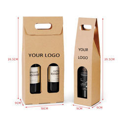 Polishing Wine Bottle Gift Boxes UV Coating Custom Printed Wine Boxes