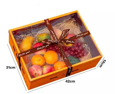ISO Luxury Cardboard Fruit Packaging Boxes With Transparent Cover