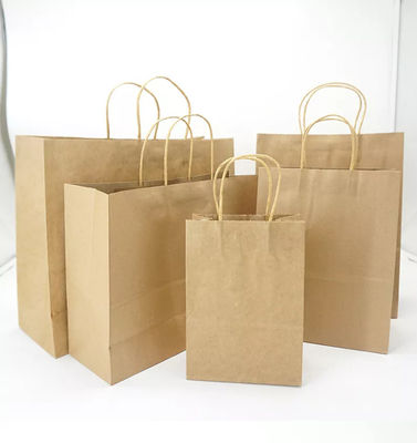 Plain Bread Kraft Packaging Bag Recycled Biodegradable Printed Colorful