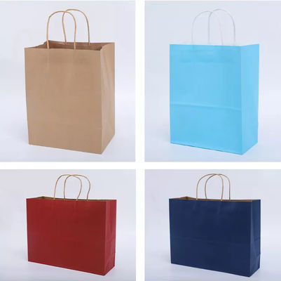 LOGO Printing Kraft Takeaway Bags shopping Gift Packaging Bag Biodegradable
